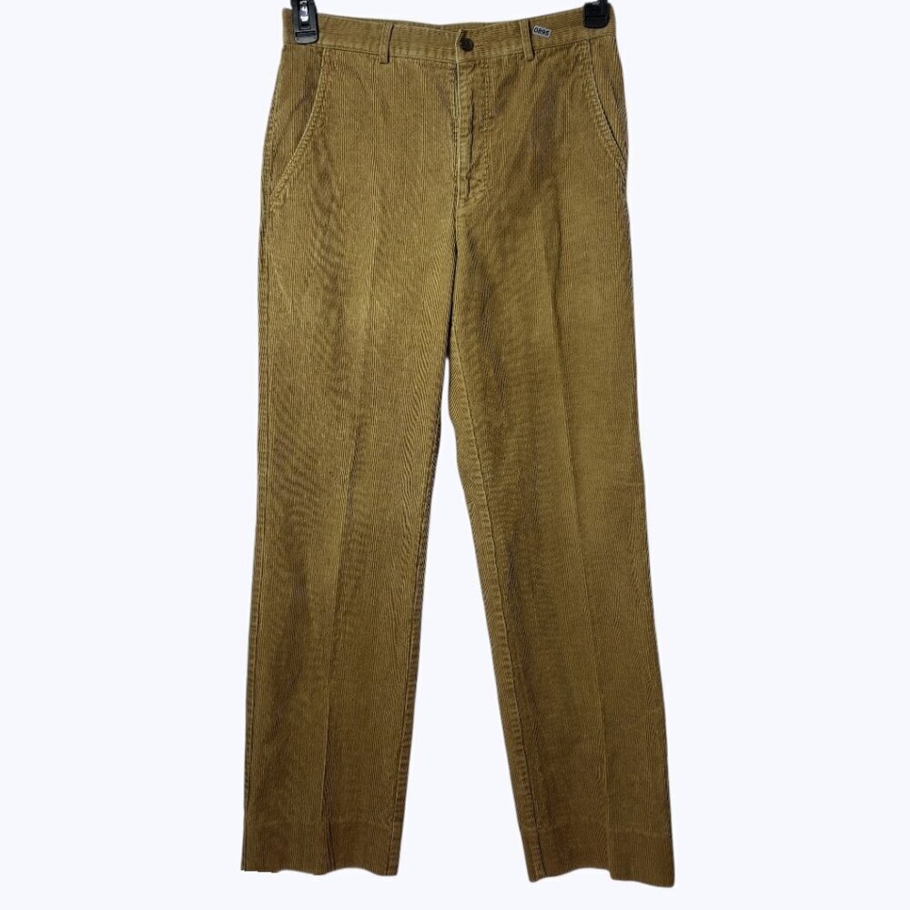 Michel Rene Vtg Mens Corduroy Pants Straight Fit Cotton Blend khaki Size 30